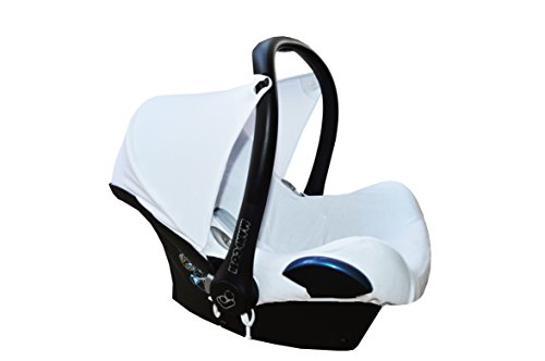 JANABEBE Funda para Maxi Cosi Cabriofix, silla de coche gr 0 (White)