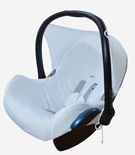 JANABEBE Funda para Maxi Cosi Cabriofix, silla de coche gr 0 (White)