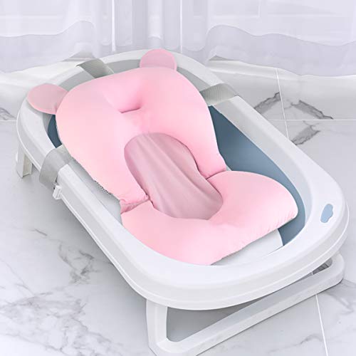 Josopa Almohadilla para Bañera para Bebé Almohadilla para Bañera Recién Nacida Almohadilla para Bañera con Asiento Infantil Antideslizante Almohada Flotante para Baby Shower