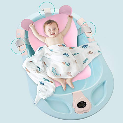 Josopa Almohadilla para Bañera para Bebé Almohadilla para Bañera Recién Nacida Almohadilla para Bañera con Asiento Infantil Antideslizante Almohada Flotante para Baby Shower