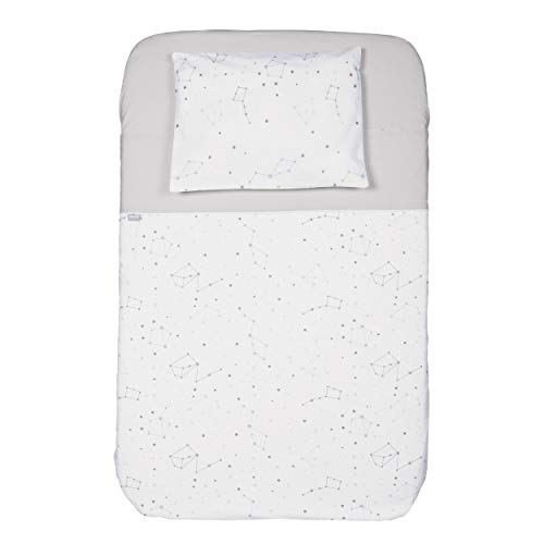 Juego de 3 Piezas Chicco Next2Me - Funda de Almohada + sábana Bajera + sábana Bajera Zodiac