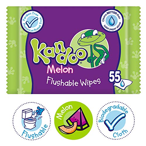 Kandoo - Recambio de toallitas húmedas con aroma de melón – Pack de 12, total de 660 toallitas