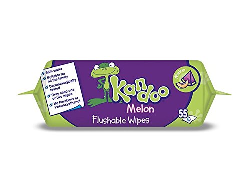 Kandoo - Recambio de toallitas húmedas con aroma de melón – Pack de 12, total de 660 toallitas