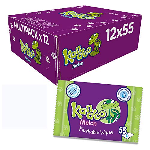 Kandoo - Recambio de toallitas húmedas con aroma de melón – Pack de 12, total de 660 toallitas