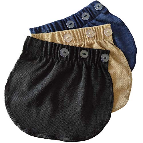 KANGYH Belly Band-Denim Extensor de Cintura/con botón de Metal para Jeans Hombre y Mujer Extensor de Cintura Pantalones de botón Jeans de Maternidad