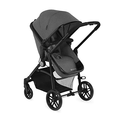 Kinderkraft Carrito Bebé 3 en 1 JULI, Silla de Paseo, Silla Coche, Capazo, Gris