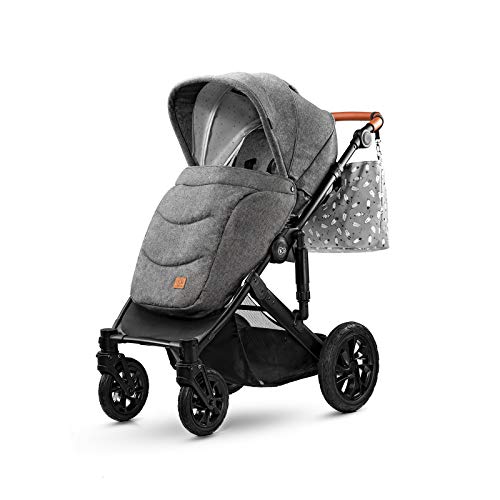 Kinderkraft Carrito Bebé 3 en 1 PRIME 2020, Silla de Paseo, Silla Coche, Gris