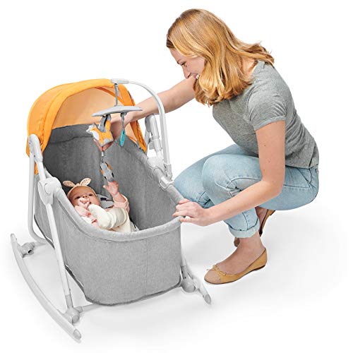 Kinderkraft Columpio Bebé UNIMO 2020, 5 en 1, Balancín, Silla, Cuna, Gris