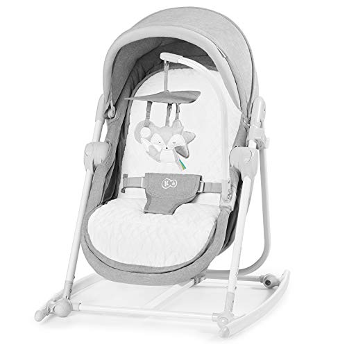 Kinderkraft Columpio Bebé UNIMO 2020, 5 en 1, Balancín, Silla, Cuna, Gris