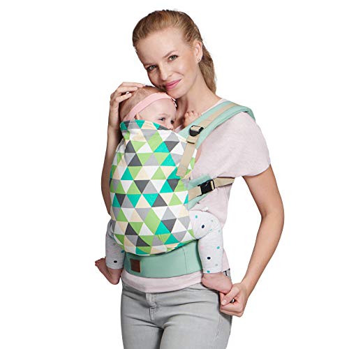 Kinderkraft Mochila Portabebé NINO, Ergonómica, Multiposición, 20 kg max., Menta