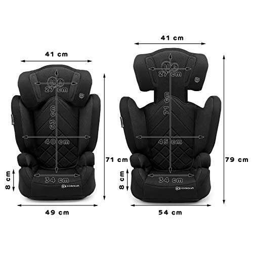 Kinderkraft Silla de Coche Grupo 2/3 XPAND, Reforzada, de 15 a 36 kg, Negro