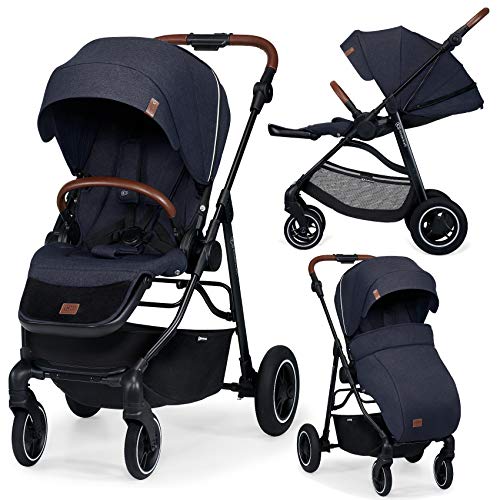 Kinderkraft Silla de Paseo Ultraligera ALLROAD, Suspensión, Protección UV 50+, Azul