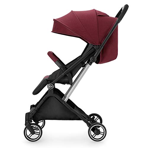 Kinderkraft Silla Paseo Bebé INDY, Hasta 15 kg, Impermeable, Plegable, Granate