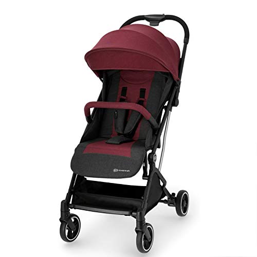 Kinderkraft Silla Paseo Bebé INDY, Hasta 15 kg, Impermeable, Plegable, Granate