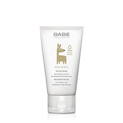 Laboratorios Babé - Bálsamo Facial Pediátrico 50 ml, Piel Muy Seca, Piel Atópica, Dermatitis Atópica, Hidratante, Aceites Grasos Esenciales, Omega 3, 6 y 9, Reparación de la Piel del Rostro