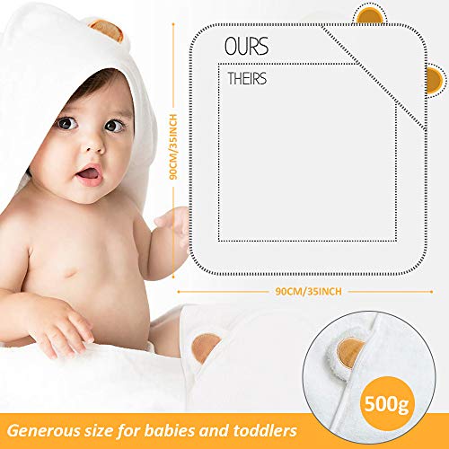 LATTCURE Toalla de Baño Bebé con Capucha de Fibra de Bambú 90x90cm 500GSM Ducha Albornoz Infantil Baño Niño Chico Lindo para Recién Nacido Nacimiento Cabo de Baño (Panda)