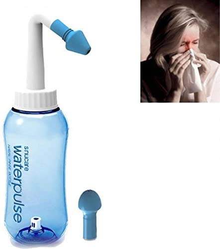 Lavado Nasal,Worsendy Limpiador Nasal,Botella de lavado nasal Yoga Nasal 300ml,Irrigación Nasal alérgica Tratamiento Para Adultos & Niños- Botella para limpieza de nariz