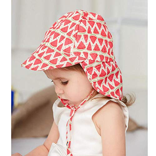 Lazzon Sombrero de Sol para Bebé Niños Niñas Verano Anti-UV Gorro De Playa con Ajustable Correa De La Barbilla