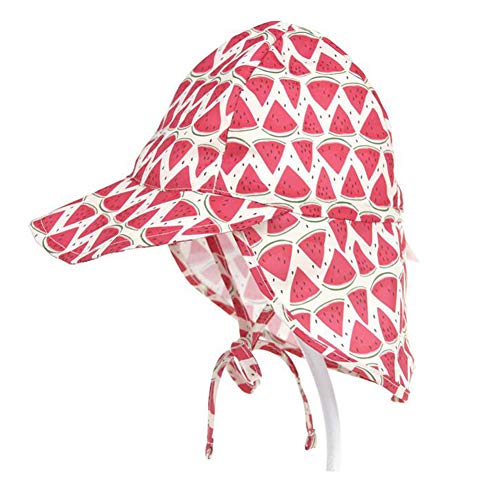 Lazzon Sombrero de Sol para Bebé Niños Niñas Verano Anti-UV Gorro De Playa con Ajustable Correa De La Barbilla