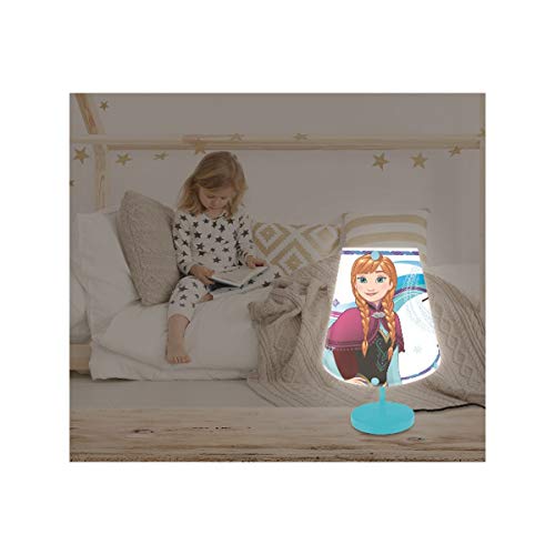 LEXIBOOK Disney Frozen-La lámparita de Noche del Reino de Hielo, luz Decorativa Especialmente diseñada para Las admiradoras de Elsa y Ana LT010FZ, Color