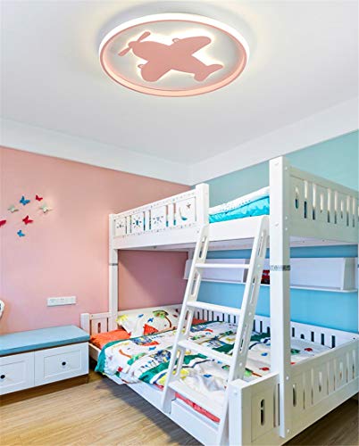 LHY LOFT Aviones LED Infantil Plafón,Infantil Lámpara De Techo,Infantil Habitación Plafón,El Modelado Lateral Glow Diseño Lámparas Decorativas,Azul