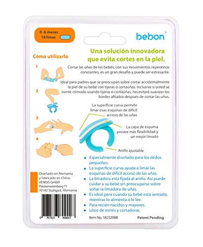 Lima de uñas para recien nacidos (0 meses +) Paquete grande mezclado I Cuidado de uñas bebé I Accesorio para recien nacidos y bebés (recién nacidos/0-6 meses)