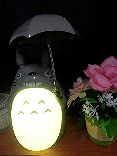 LPOIK Totoro Anime - Lámpara LED de noche para niños, diseño de campana verde, PO2015-S256