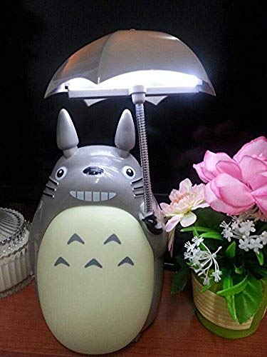 LPOIK Totoro Anime - Lámpara LED de noche para niños, diseño de campana verde, PO2015-S256