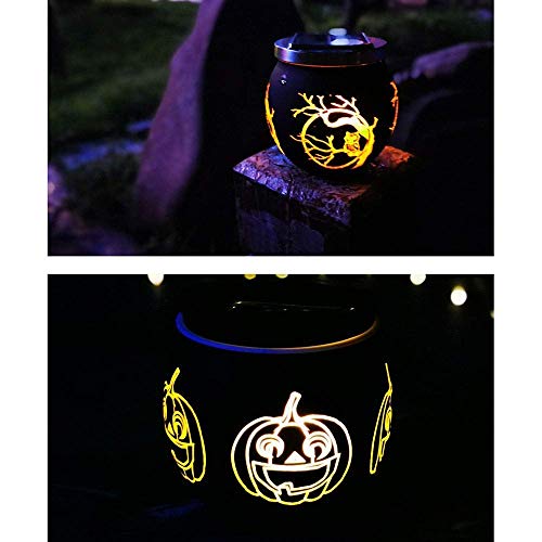 Luces solares de decoración navideña Navidad Halloween Botella de vidrio Lámpara colgante Lámpara de jardín impermeable Lámpara de modelado Venta al por mayor Luces de calabaza ligeras Accesorios de