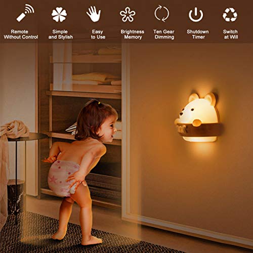 Luz Nocturna Infantil, Luz Mesita de Noche Infantil, Luz Nocturna Bebé, Lámpara de Noche de Carga USB Portátil Luz Amarilla Para Leer, Dormir y Relajarse, Luz de Noche Para Bebés en el Dormitorio