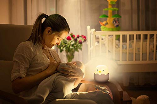 Luz Quitamiedos Infantil Luz Bebé Nocturna LED Pollito Recargable Lámpara para los Niños Bebés