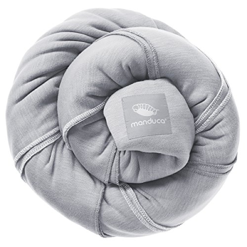 manduca SLING Fular Portabebes > Light Grey < Fular Porta-Bebé Elastico con Certificado GOTS, Algodón Orgánico, Para Recién Nacidos a partir de 0 meses (3,5kg) y Niños de hasta 15kg, gris claro