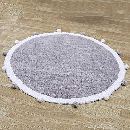 Manta De Juegos para Bebes Acolchada - Algodón Alfombra Infantil - Grande Grueso Suave No Tóxico Redondo Tapete De Juego Portátil Antideslizante Manta De Arrastre para Dormitorios, Dia.120 Cm