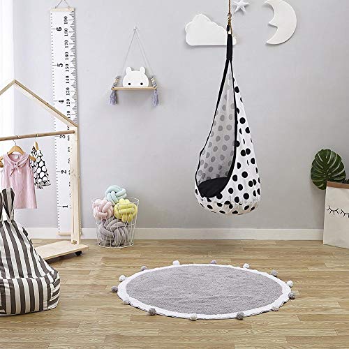 Manta De Juegos para Bebes Acolchada - Algodón Alfombra Infantil - Grande Grueso Suave No Tóxico Redondo Tapete De Juego Portátil Antideslizante Manta De Arrastre para Dormitorios, Dia.120 Cm