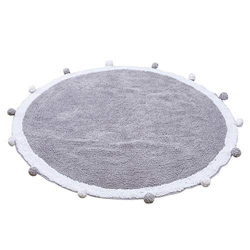 Manta De Juegos para Bebes Acolchada - Algodón Alfombra Infantil - Grande Grueso Suave No Tóxico Redondo Tapete De Juego Portátil Antideslizante Manta De Arrastre para Dormitorios, Dia.120 Cm