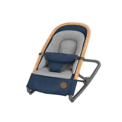 Maxi-Cosi Kori Hamaca bebé ergonómica de balanceo natural, plegable y portátil, color essential blue