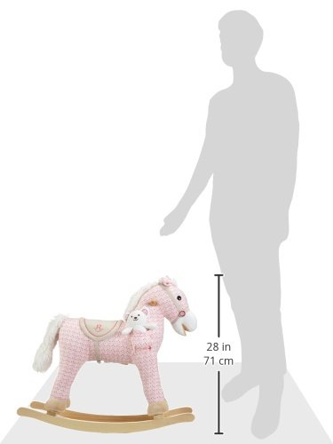 Milly Mally Pony - Mecedora Caballo Balancín de juguete con efectos de sonido oso de peluche, color rosado