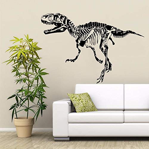 mlpnko Esqueleto Dinosaurios Pegatinas de Pared Vinilo Pegatinas de Pared Guardería Niño Dormitorio Dinosaurio Decoración temática, 86x126cm