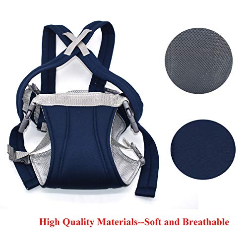 Mochila Portabebés Ergonómica,Xiuyer Múltiples Posiciones Baby Carrier Ajustable Porta Bebé para Recién Nacidos y Bebés(Azul Oscuro, 3.5-15 kg)