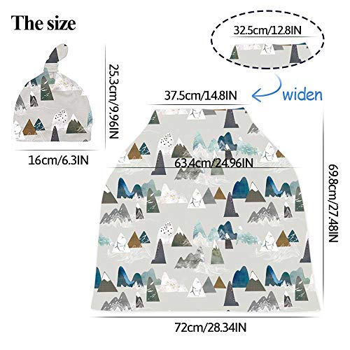 Multiusos Fular Portabebés Pañuelo de Lactancia Cubierta del Cochecito de Bebé Pañuelo de la bufanda de la Lactancia Chal & sombrero