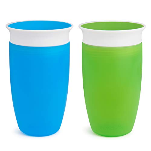 Munchkin Miracle 360° - Vaso antiderrames, azul/verde, 296 ml, 2 uds