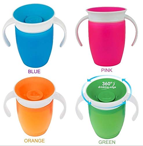 Munchkin Miracle Antiderrames 360 Grado Sello Prueba Válvula Niño Entrenador Taza 207ml (Aleatorio Color)