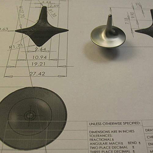 MZY1188 Trompos de Metal,Wonder Gyroscope Gran trompo Plateado con precisión Totem Print Top Giratorio