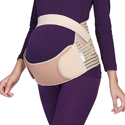 NEOtech Care Cinturón de Maternidad - Apoyo Durante el Embarazo - Banda para Abdomen/Cintura/Espalda, Faja de premamá para el Vientre - Marca (Negro, L)