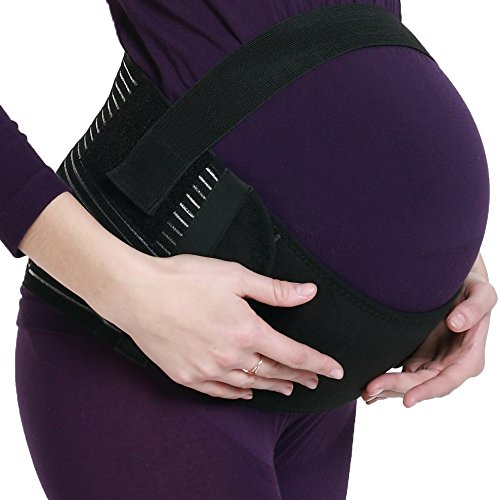 NEOtech Care Faja de Embarazo - Cinturón de Maternidad - premamá Banda para Abdomen/Cintura/Espalda, Apoyo para el Vientre - Marca (Beige, XL)