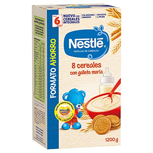 Nestlé Papillas 8 Cereales con Galleta María a Partir de 6 Meses - 1.2 kg