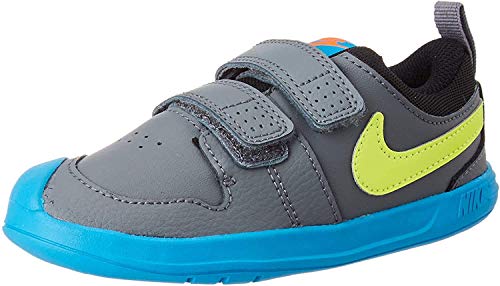 Nike Pico 5 TDV, Zapatillas Unisex Niños, Gris (Smoke Grey/Lemon Venom-Laser Blue), 19.5 EU