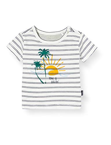 Noppies B Regular T-Shirt SS Asbury Park AOP Camiseta, Multicolor (Blanc De Blanc P002), 68 para Bebés