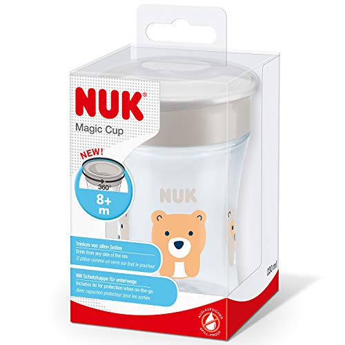 NUK Magic - Taza antiderrame (230 ml), transparente