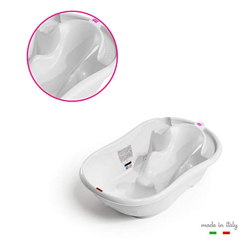 OKBaby Onda Evolution - Bañera antideslizante para bebé (3 en 1) blanco blanco